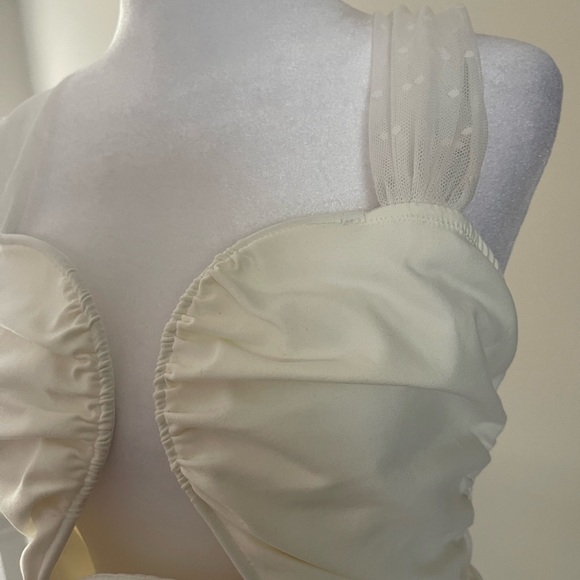 Free People Ruched Bodysuit in Cream - Picture 3 of 6